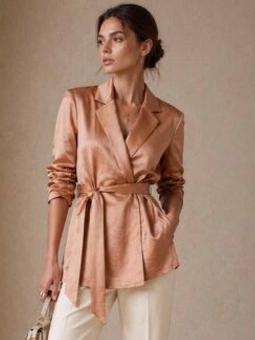 New Banana Republic Brigitte Satin Blazer
